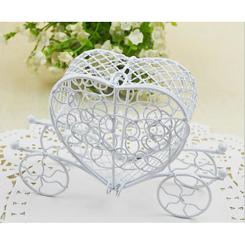 

Pumpkin Car Iron(nickel plated) Favor Holder with Plaid Gift Boxes - 1 Piece