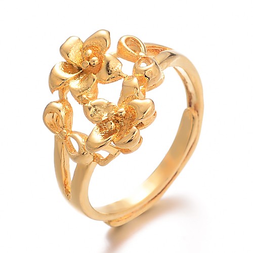 

Women's Ring Adjustable Ring 1pc Gold Gold Plated Ladies Luxury Hyperbole Wedding Gift Jewelry Classic Cute