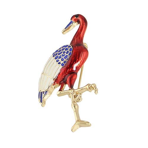 

Women's Brooches Tropical Flamingo Ladies Simple Basic Brooch Jewelry Red For Date Work