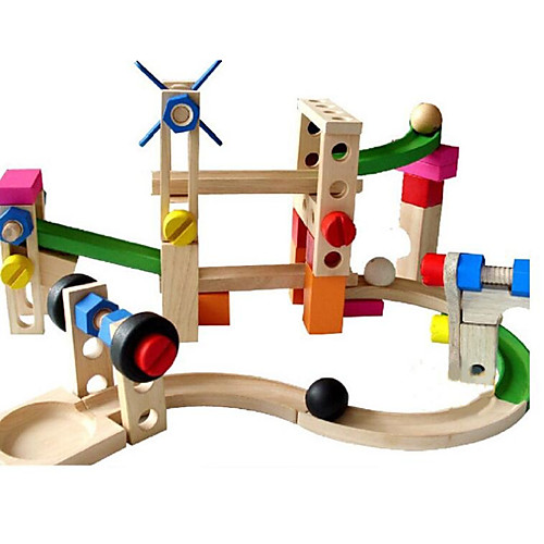 

Building Blocks Marble Run Race Construction Marble Run 38 pcs Creative Ball compatible Legoing Hand-made Parent-Child Interaction All Toy Gift