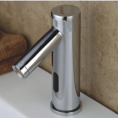 

Bathroom Sink Faucet - Sensor Chrome Free Standing Hands free One HoleBath Taps / Brass