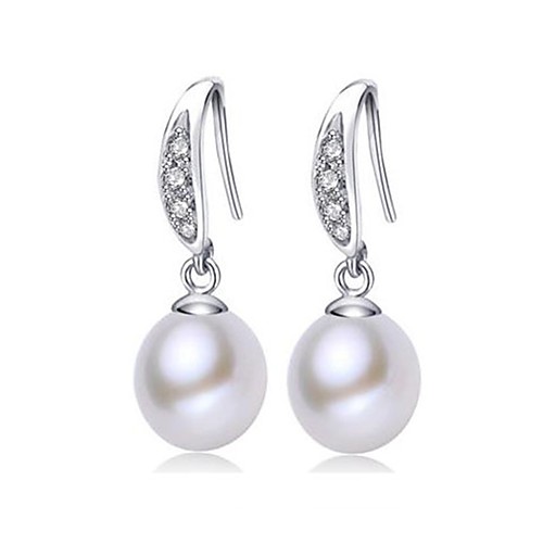 

Freshwater Pearl Earrings Pearl For Women's Round Classic & Timeless Simple Style Fashion Event / Party Engagement High Quality Classic Blessed 1 Pair