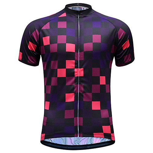 

JESOCYCLING Men's Short Sleeve Cycling Jersey Black Bike Jersey Top Mountain Bike MTB Road Bike Cycling Breathable Quick Dry Moisture Wicking Sports Clothing Apparel / Stretchy