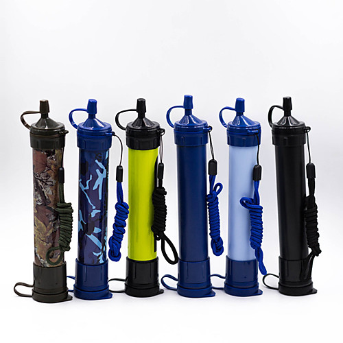

Portable Water Filters & Purifiers Plastic Water Filtration for Outdoor Exercise Everyday Use 1 pcs Black Navy Blue White Yellow Camouflage