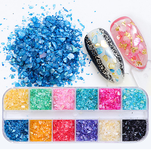 

12 pcs Multi Function / Best Quality Eco-friendly Material Glitter Powder For Creative Beauty Shop nail art Manicure Pedicure Daily Trendy / Fashion