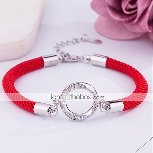 

Loom Bracelet Good Luck Bracelet Metal Alloy Rhinestone For Women's Line Shape Traditional / Vintage Good Luck New Year's Daily Festival High Quality Mixed Color red rope chain Lucky Wish Bracelet 1pc