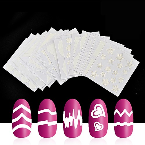 

24 pcs Foil Sticker Creative nail art Manicure Pedicure New Design French Daily / Festival