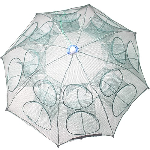 

Fishing Folding Umbrella Crab Shrimp Trap Net 0.65 m Nylon 33 mm Portable Easy to Use 16 Holes