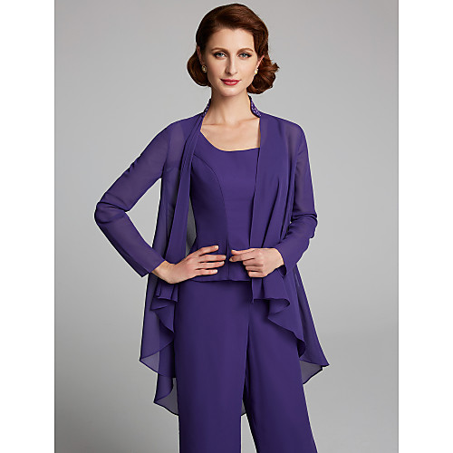 

Long Sleeve Coats / Jackets Chiffon Wedding / Party / Evening Women's Wrap With Pleats / Beading