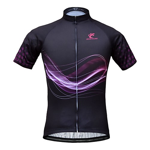 

JESOCYCLING Women's Short Sleeve Cycling Jersey Black Bike Jersey Top Mountain Bike MTB Road Bike Cycling Breathable Quick Dry Moisture Wicking Sports Clothing Apparel / Stretchy