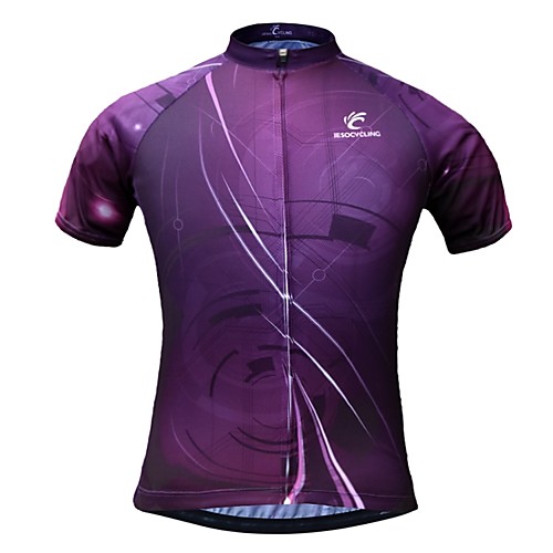 

JESOCYCLING Women's Short Sleeve Cycling Jersey Purple Bike Jersey Top Mountain Bike MTB Road Bike Cycling Breathable Quick Dry Moisture Wicking Sports Clothing Apparel / Stretchy