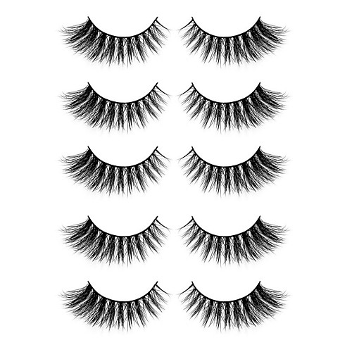 

Eyelash Extensions 10 pcs Natural Best Quality 3D Lightweight Soft Beauty Animal wool eyelash Christmas Gifts Party Halloween Full Strip Lashes Crisscross Thick - Makeup Daily Makeup Sexy Modern