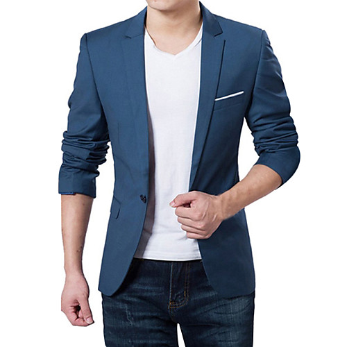 

Wine / Black / Dark Blue Solid Colored Slim Acrylic / Polyester Men's Suit - V Neck / Fall / Spring / Long Sleeve / Work / Plus Size