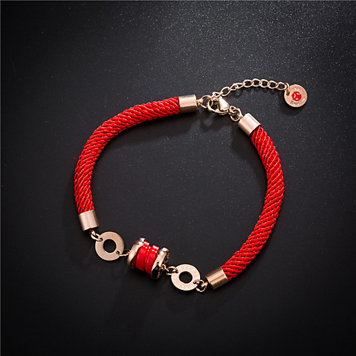 

Bracelet Good Luck Bracelet Titanium Steel For Women's Round Ladies European Simple Style Fashion Party Daily High Quality Rope red rope chain Lucky Wish Bracelet 1pc