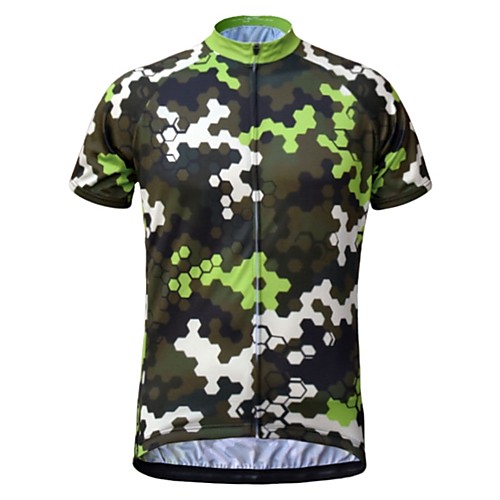 

JESOCYCLING Men's Short Sleeve Cycling Jersey Camouflage Bike Jersey Top Mountain Bike MTB Road Bike Cycling Breathable Quick Dry Moisture Wicking Sports Clothing Apparel / Stretchy