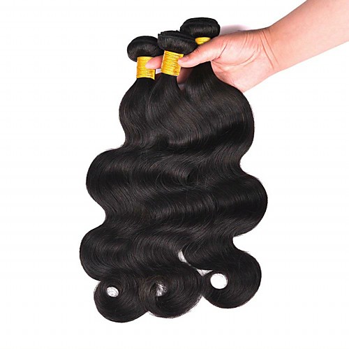 

3 Bundles Hair Weaves Peruvian Hair Body Wave Human Hair Extensions Remy Human Hair 100% Remy Hair Weave Bundles 300 g Natural Color Hair Weaves / Hair Bulk Human Hair Extensions 8-28 inch Natural