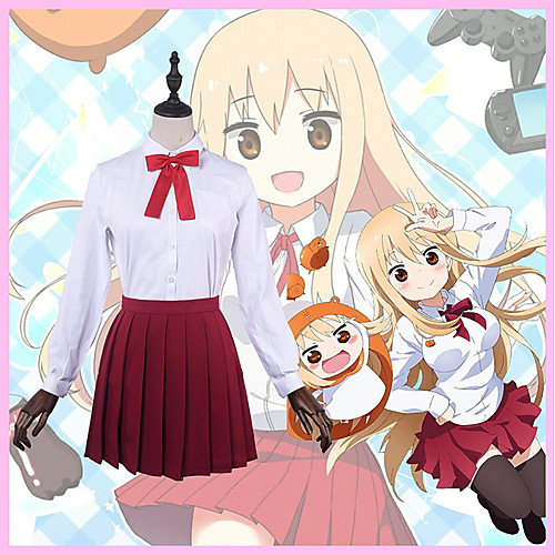 

Inspired by Himouto Schoolgirls Umaru Doma Anime Cosplay Costumes Japanese Cosplay Suits School Uniforms Solid Color Long Sleeve Cravat Shirt Skirt For Men's Women's
