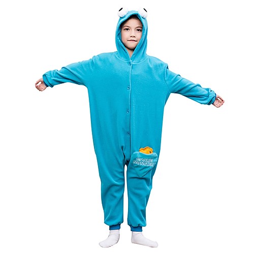 

Kigurumi Pajamas Cartoon Onesie Pajamas Polar Fleece Blue Cosplay For Boys and Girls Animal Sleepwear Cartoon Festival / Holiday Costumes