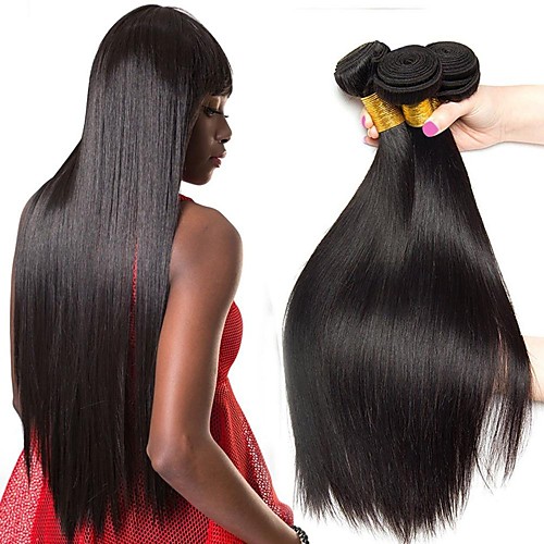 

4 Bundles Straight Unprocessed Human Hair 100% Remy Hair Weave Bundles 200 g Natural Color Hair Weaves / Hair Bulk Hair Care Hair Accessory 8-28 inch Natural Color Human Hair Weaves Soft Silky Best