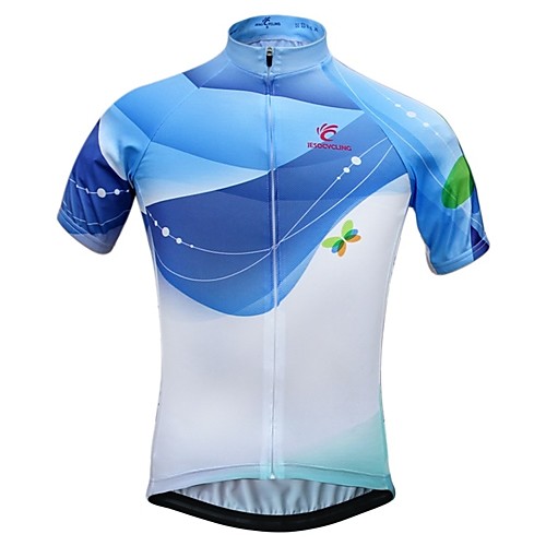 

JESOCYCLING Women's Short Sleeve Cycling Jersey Blue / White Bike Jersey Top Mountain Bike MTB Road Bike Cycling Breathable Quick Dry Moisture Wicking Sports Clothing Apparel / Stretchy