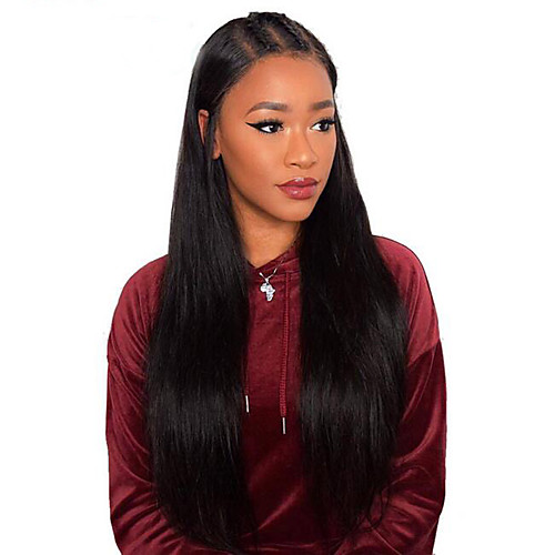

Virgin Human Hair Glueless Lace Front Lace Front Wig style Brazilian Hair Straight Wig 130% 150% 180% Density with Baby Hair African American Wig Women's Short Medium Length Long Human Hair Lace Wig
