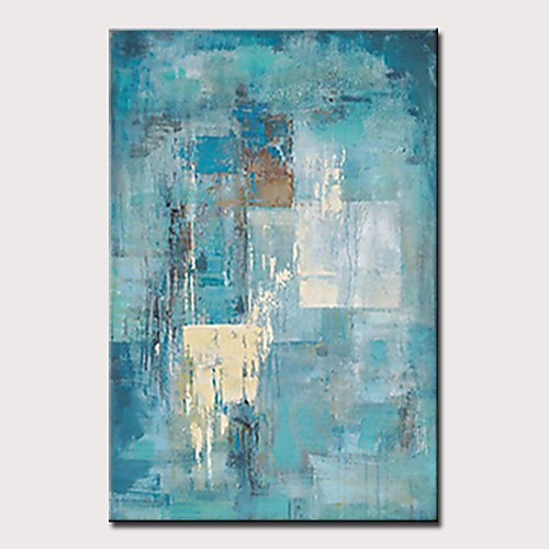 

Oil Painting Hand Painted - Abstract / Floral / Botanical Modern Rolled Canvas