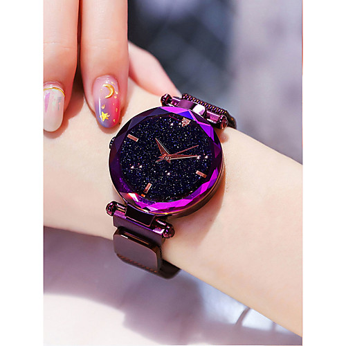 

Women's Luxury Watches Wrist Watch Quartz Watches Black / Blue / Purple 30 m Water Resistant / Waterproof Imitation Diamond Analog Ladies Casual Fashion - Purple Blue Rose Gold