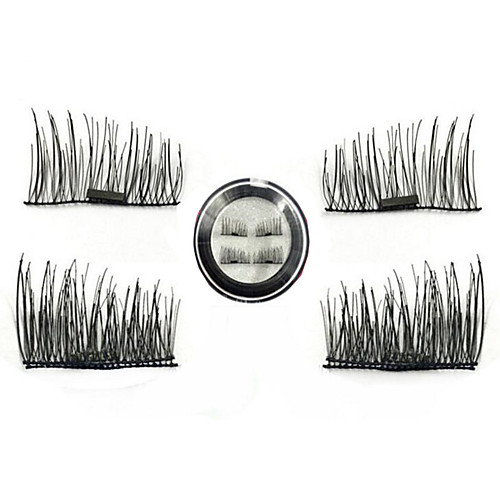 

Eyelash Extensions 4 pcs Magnetic 3D Novelty Beauty Professional Fiber Daily Wear Full Strip Lashes - Makeup Daily Makeup Stylish Professional Cosmetic Grooming Supplies