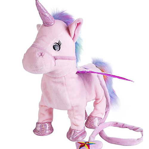 

1 pcs Stuffed Animal Talking Stuffed Animals Plush Toy Stuffed Animal Plush Toy Unicorn Animals Singing Walking Cotton / Polyester PPABS Imaginative Play, Stocking, Great Birthday Gifts Party Favor