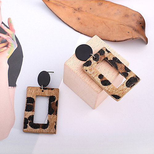 

Women's Drop Earrings Retro Statement Geometric Vintage Fur Earrings Jewelry Coffee For Carnival Holiday 1 Pair