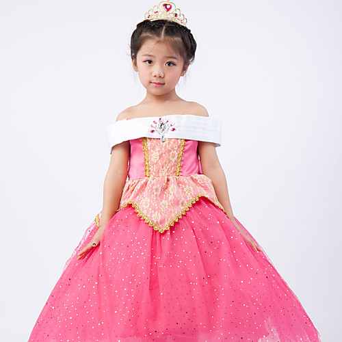 

Princess Aurora Dress Cosplay Costume Flower Girl Dress Kids Girls' A-Line Slip Dresses Christmas Halloween Children's Day Festival / Holiday Polyster Pink Carnival Costumes Princess