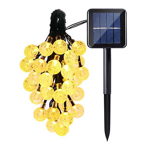 

HKV1pc 6M 30LED 4W Outdoor Solar Light String Garden Garden Decoration Bubble Crystal Ball Light RGB Warm White Cool White DC5V
