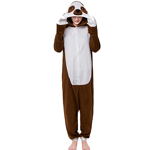 

Adults' Kigurumi Pajamas Sloth Onesie Pajamas Polar Fleece Brown Cosplay For Men and Women Animal Sleepwear Cartoon Festival / Holiday Costumes
