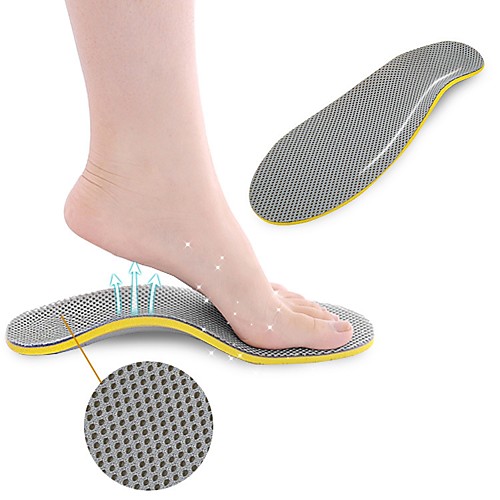 

1 Pair Orthotic Insole & Inserts PEVA Sole Spring Unisex Yellow