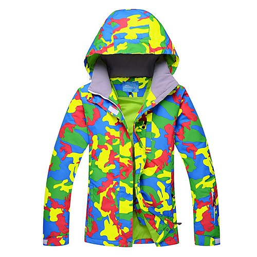 

Women's Ski Jacket Winter Sports Windproof Rain Waterproof Warm Polyester Winter Jacket Top Ski Wear / Camo / Camouflage