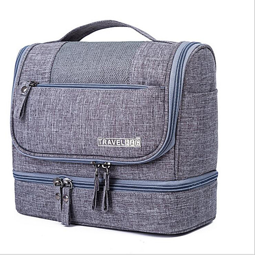 

Waterproof Polyester Zipper Cosmetic Bag Daily Gray / Purple / Sky Blue / Men's