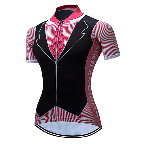 

Women's Short Sleeve Cycling Jersey Polyester Pink Suit T-Shirt Plus Size Bike Jersey Top Mountain Bike MTB Road Bike Cycling Breathable Quick Dry Moisture Wicking Sports Clothing Apparel / Stretchy
