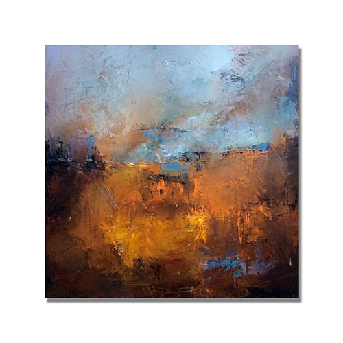 

STYLEDECOR Modern Hand Painted Abstract Brown Decorative Oil Painting On Canvas With Stretched Canvas