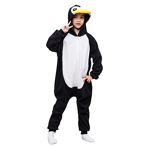 

Kigurumi Pajamas Penguin Onesie Pajamas Polar Fleece Black / White Cosplay For Boys and Girls Animal Sleepwear Cartoon Festival / Holiday Costumes