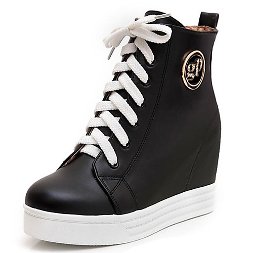 

Women's Sneakers Hidden Heel PU Fall Black / White