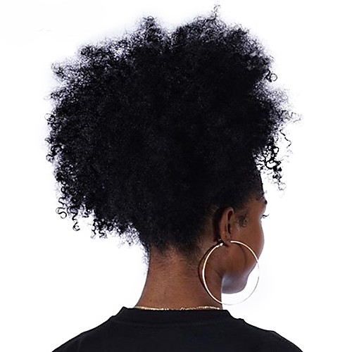 

Afro Kinky Curly Ponytail For Women Natural Black Remy Hair 1 Piece Clip In Ponytails Drawstring 100% Human Hair Dolago Products