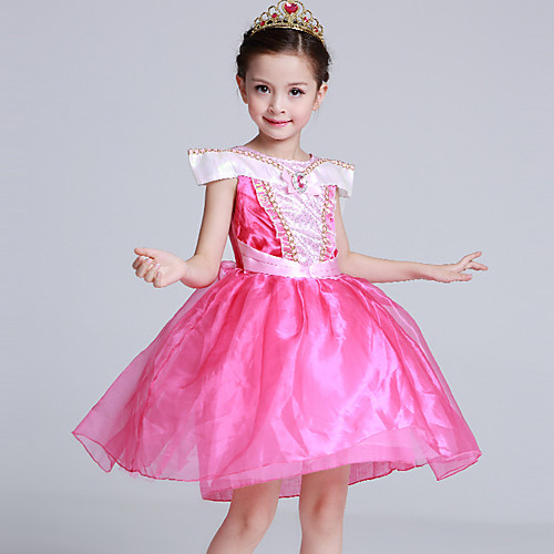 

Princess Aurora Dress Cosplay Costume Flower Girl Dress Kids Girls' A-Line Slip Cartoon Halloween Christmas Halloween Children's Day Festival / Holiday Polyster Pink Carnival Costumes Princess