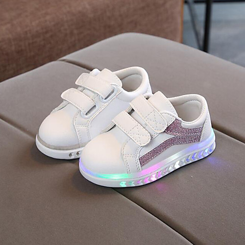 

Girls' LED / Comfort / LED Shoes PU Sneakers Toddler(9m-4ys) / Little Kids(4-7ys) Magic Tape / Luminous Black / Pink / Silver Fall & Winter / Rubber