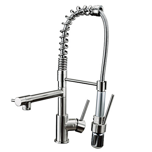 

1279 Sprinkle Kitchen Faucets - Contemporary Brushed Centerset / Pull out / LED One Hole / Brass / Ceramic Valve / Zinc Alloy / Brass