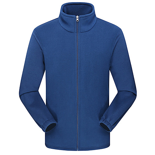 

Men's Hiking Jacket Hiking Fleece Jacket Winter Outdoor Solid Color Thermal Warm Windproof Breathable Warm Winter Jacket Hunting Climbing Camping / Hiking / Caving Black Army Green Dark Blue Light