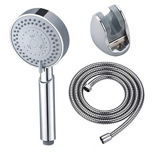 

Multifunctional Hand Held Pressure Shower Head Booster Shower Rose Five-Function Massgage Rain Sprayed Dirp Shower Nozzle with Hose and Base Set Three