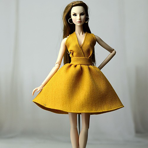 

Doll accessories Doll Clothes Doll Dress Wedding Dress Party / Evening Dresses Wedding Ball Gown Tulle Lace Cloth Cotton Cloth Non-woven Cotton For 11.5 Inch Doll Handmade Toy for Girl's Birthday