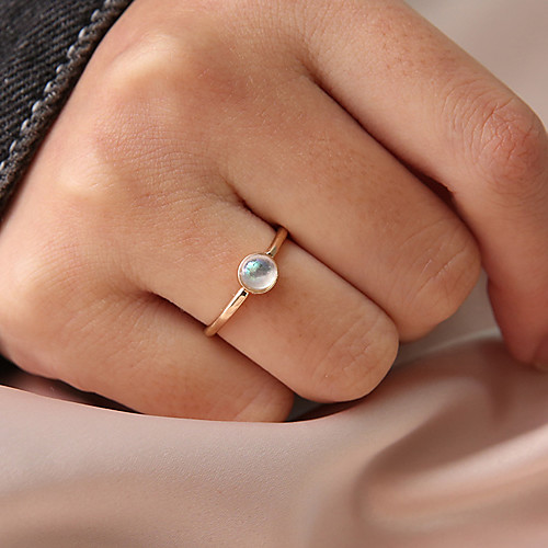 

Ring Moonstone Classic Gold Resin Alloy Personalized Simple Korean 1pc 6 7 8 / Women's / Tail Ring