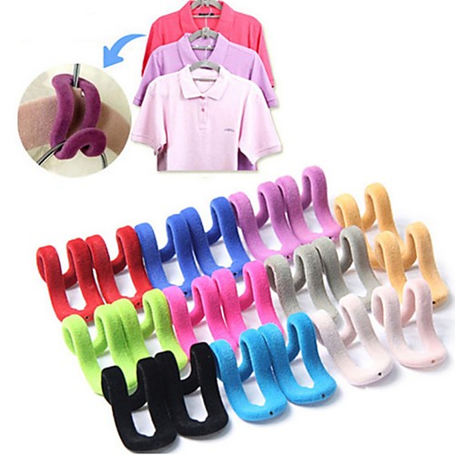 

5Pcs/lot Multifunctional Flocking Mini Magic Hanging Hooks for Clothes Rack Hanger String Travel Clothing Organizer