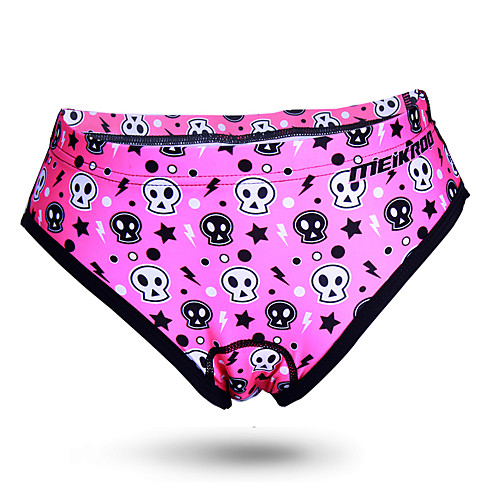 

Women's Cycling Under Shorts Bike Underwear Shorts Sports Skull Lycra Pink Clothing Apparel Bike Wear / Micro-elastic